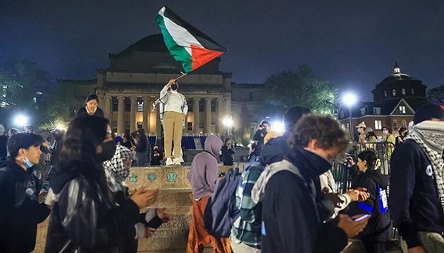 Columbia Üniversitesi'nde Filistin protestoları sürüyor