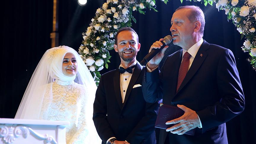 Erdoğan nikah şahidi oldu