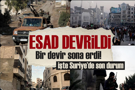 Suriye de 13 yıldır süren iç savaş sonunda Baas Rejimi devrildi