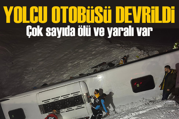 Bingöl de yolcu otobüsü devrildi! Ölü ve yaralılar var