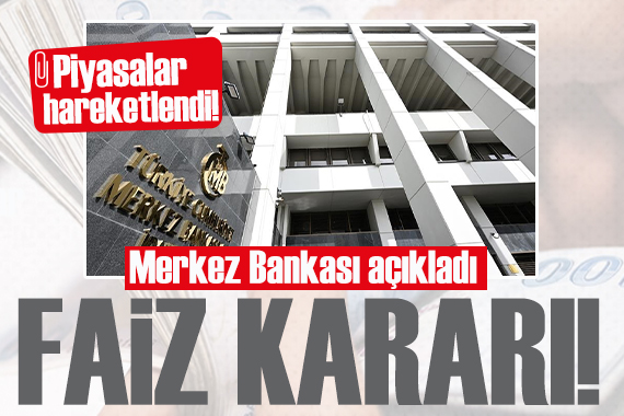 Son dakika/ Merkez Bankası kararı açıkladı: Politika faizi yüzde 42,5 e düştü