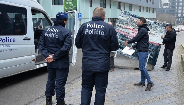 PKK nın Brüksel deki çadırı boşaltıldı!