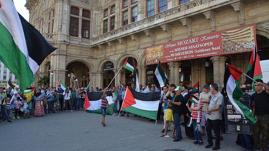 Avusturya da Mescid-i Aksa protestosu