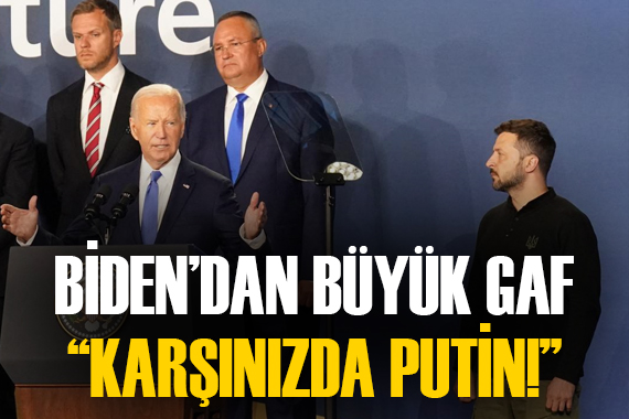 Biden, Zelenskiy i yanlışlıkla  Putin  diyerek sahneye çağırdı