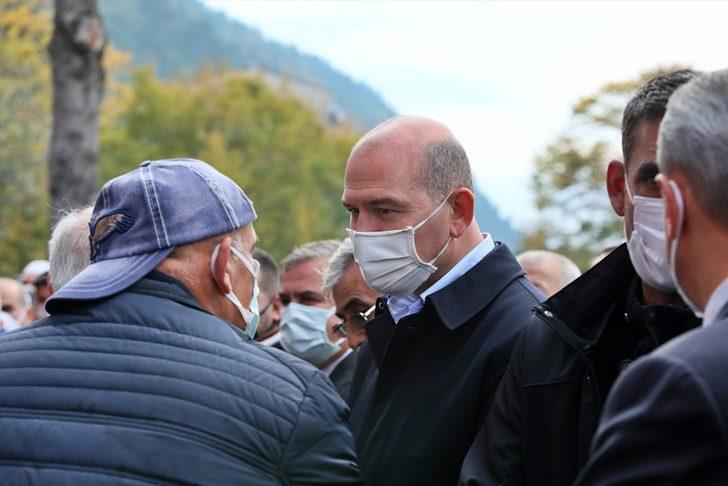 Soylu, Sinop taki selde kaybolanların gıyabi cenaze namazına katıldı