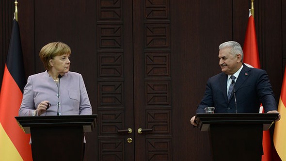 Yıldırım ve Merkel den ortak açıklama