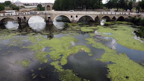 Tunca Nehri nde su seviyesi yarıya düştü