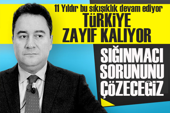 Ali Babacan: Sığınmacı sorununu çözeceğiz