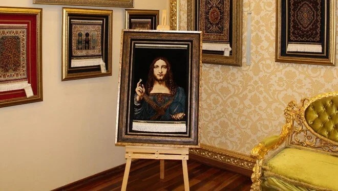 Salvator Mundi tablosu ipek halıda!