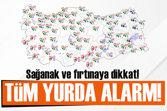 Meteoroloji den tüm yurda alarm: Sağanak ve fırtına geliyor