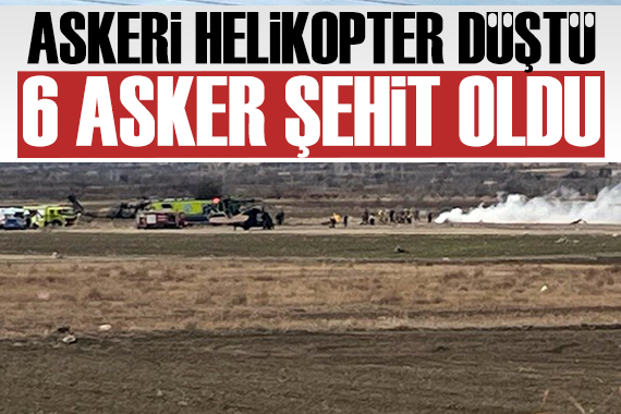 Isparta da askeri helikopter düştü: 6 asker şehit oldu