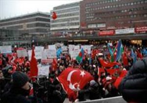 İsveç te  Soykırım  Protestosu 