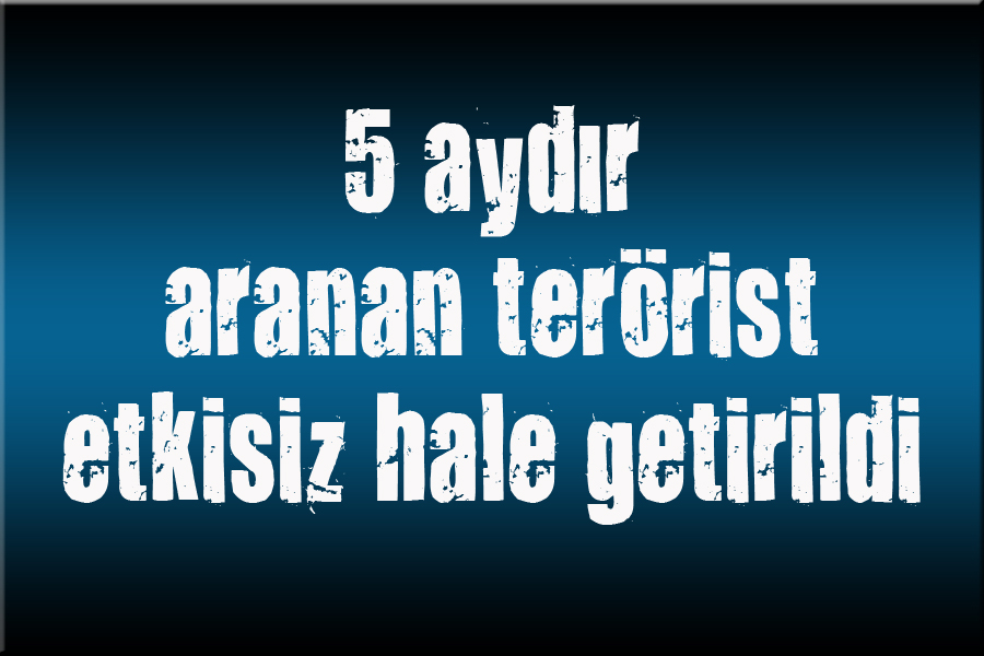 5 aydır aranan terörist etkisiz hale getirildi