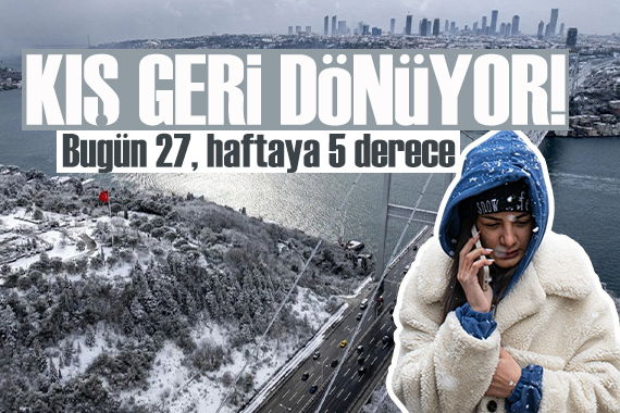 Kar ve soğuk hava geliyor: Bugün 27, haftaya 5 derece