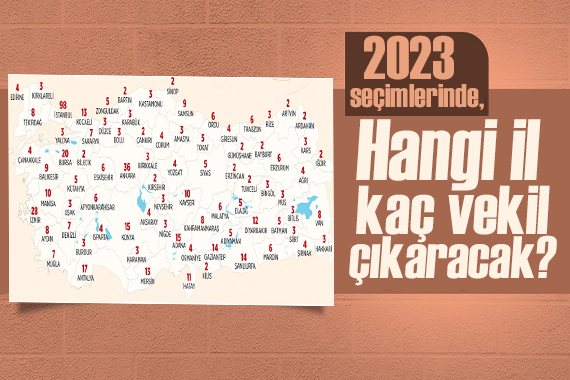 2023 seçiminde hangi il kaç vekil çıkaracak?