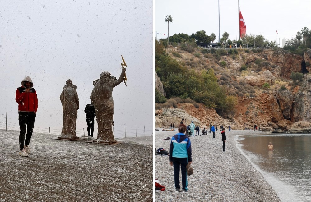 Aynı şehirde, aynı gün iki ayrı mevsim yaşandı