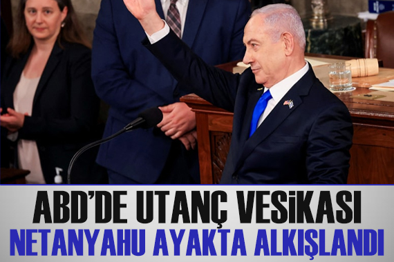 ABD de utanç vesikası! Netanyahu ayakta alkışlandı