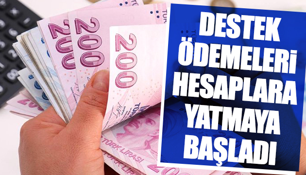 Destek ödemeleri başladı