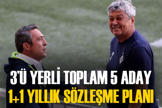 İşte Fenerbahçe nin teknik direktör planı; 1+1 yıllık sözleşme...