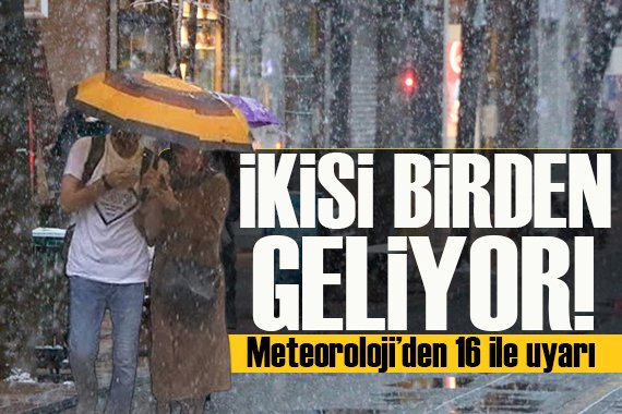 Meteoroloji den 16 il için sarı kodlu uyarı! Sağanak yağış ve fırtına geliyor