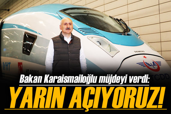 Bakan Karaismailoğlu: Yarın, Ankara-Sivas Hızlı Tren Hattı’nı açıyoruz