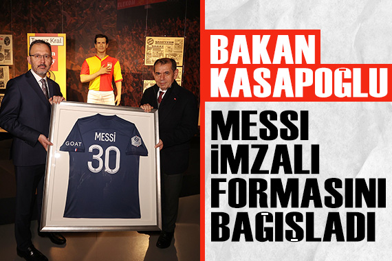 Bakan Kasapoğlu, Messi imzalı formasını bağışladı