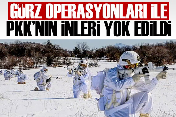 Gürz operasyonlarıyla PKK/KCK nın inleri imha edildi