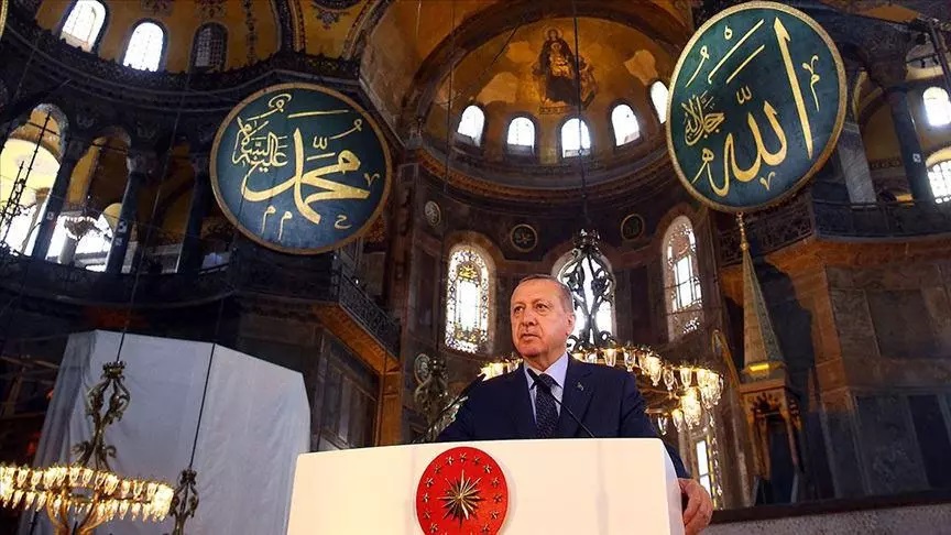 Erdoğan dan Ayasofya mesajı