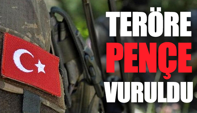 Teröre pençe vuruldu