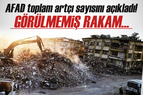 AFAD toplam artçı sayısını açıkladı! Görülmemiş rakam...