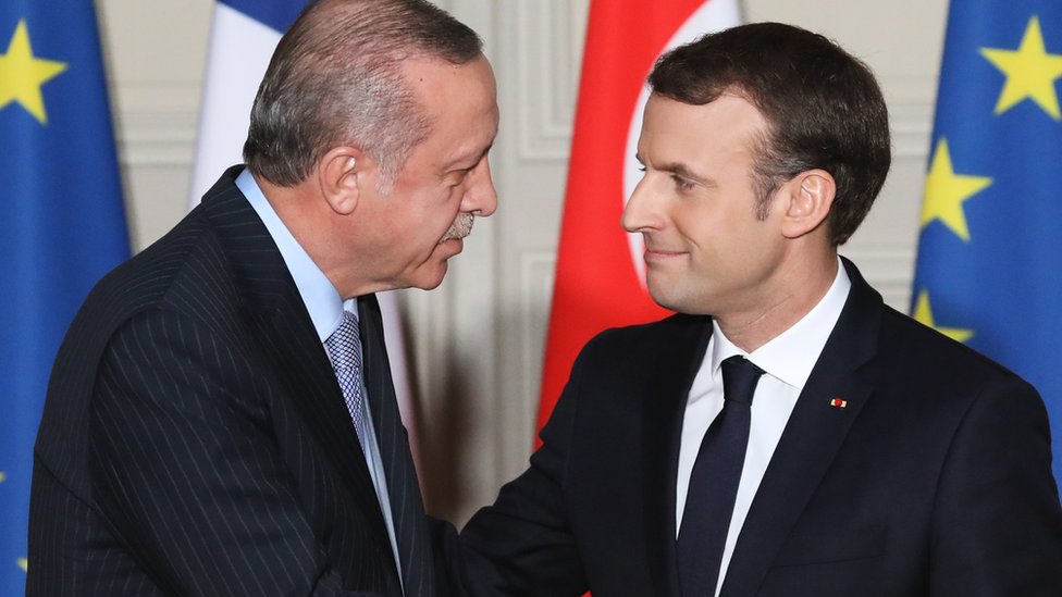 Cumhurbaşkanı Erdoğan, Macron ile görüştü