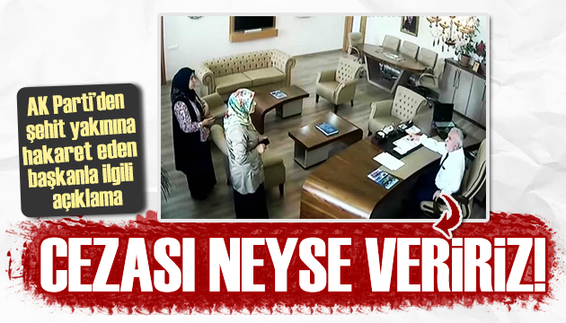 AK Parti den Yaşar Şahin e tepki: Cezası verilir!