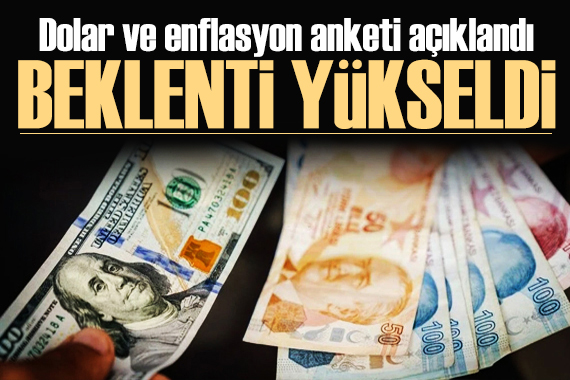 Merkez anketi açıklandı! Dolar ve enflasyon beklentisi yükseldi