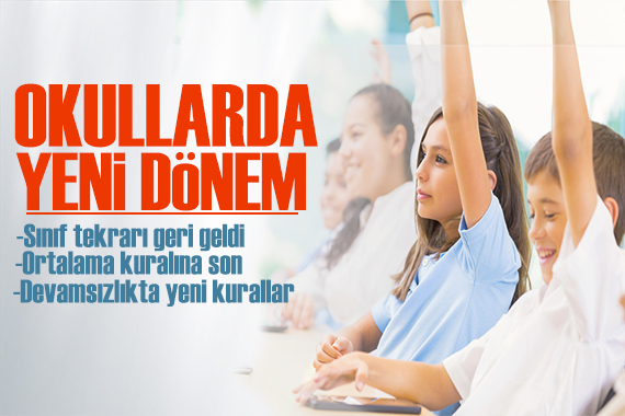 Okullarda yeni dönem! Resmi Gazete de yayınlandı: 50 ortalama ile sınıf geçilemeyecek