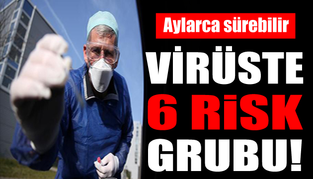 Yeni tehlike: İşte 6 risk grubu!