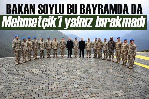 Bakan Soylu bayram namazını Mehmetçik le kıldı