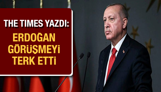 Erdoğan toplantıyı terk etti