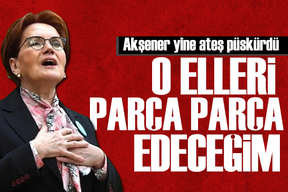 Akşener yine ateş püskürdü: O elleri parça parça edeceğim