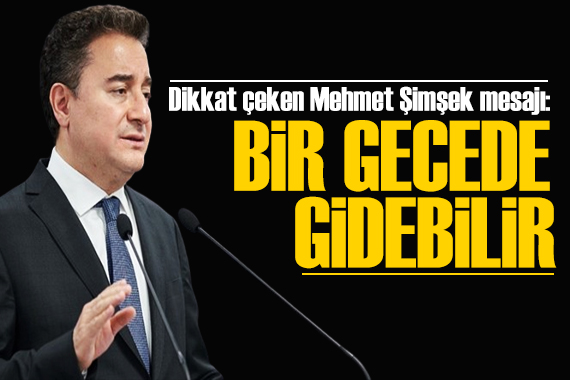 Babacan dan Mehmet Şimşek mesajı: Bir gecede gidebilir