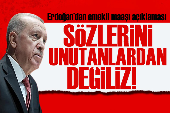 Cumhurbaşkanı Erdoğan dan emekli maaşı açıklaması: Söz verip unutanlardan değiliz