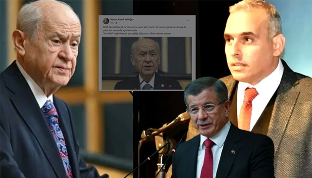 Davutoğlu ndan  Bahçeli  paylaşımına veto! Görevden alındı