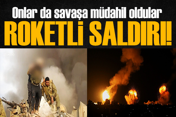 İsrail e roketli saldırı! Onlar da savaşa müdahil oldular