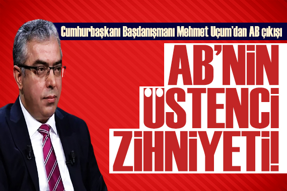 Cumhurbaşkanı Başdanışmanı Mehmet Uçum dan AB ye tepki: Üstencilikten vazgeçmiyor!