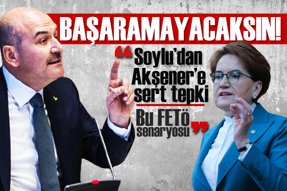 Bakan Soylu dan Akşener e sert tepki: Başaramayacaksın!