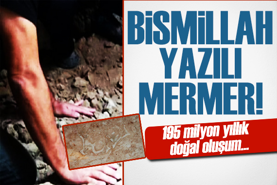 195 milyon yıllık  Bismillah  yazısı!