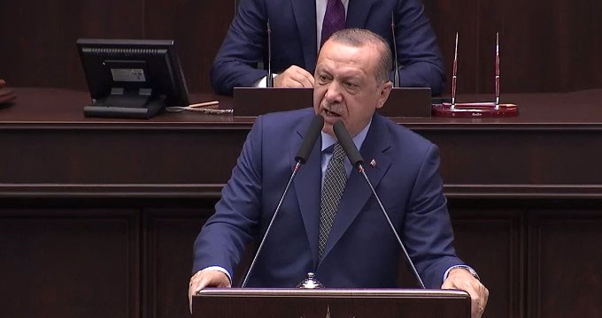 Erdoğan dan resepsiyon göndermesi