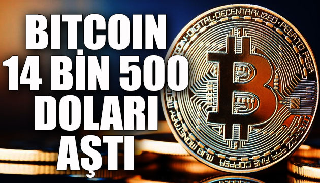 Bitcoin 14,500 doları aştı