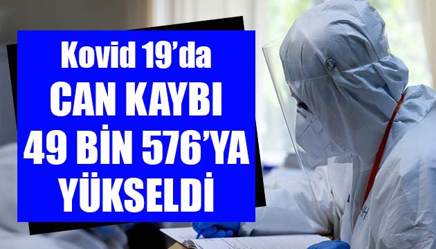 Sağlık Bakanlığı, Kovid 19 da son verileri açıkladı: Can kaybı 49 bin 576 ya yükseldi