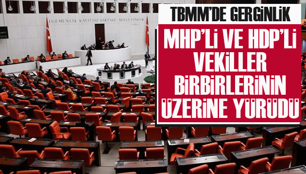 TBMM de gerginlik: MHP ve HDP li vekiller birbirlerinin üzerine yürüdüler