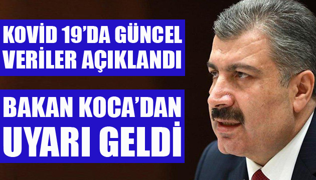 Sağlık Bakanlığı, Kovid 19 da son verileri açıkladı: Bakan Koca dan uyarı